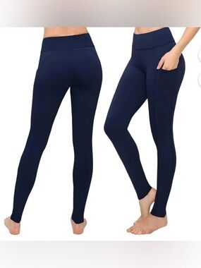 High-Rise Navy Pocket Leggings for Women